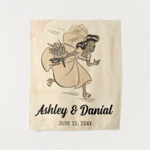 Tenture Vintage Retro Funny Bride les années 50 Style Mari