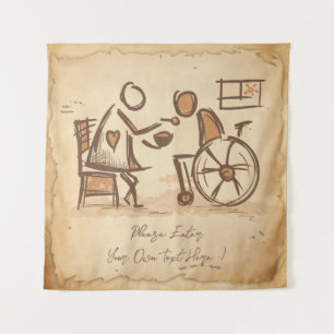 Tenture Vintage Vieux Mode Aide-soignant, Infirmière