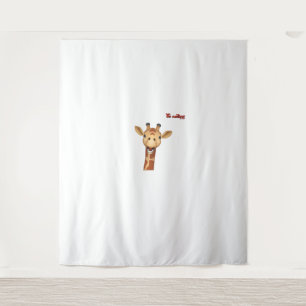 Tenture visage de girafe enthousiaste emoji