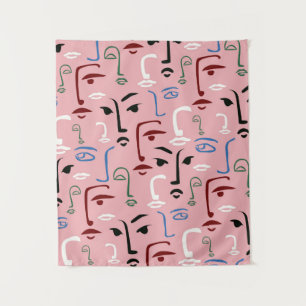 Tenture Visages monochromes