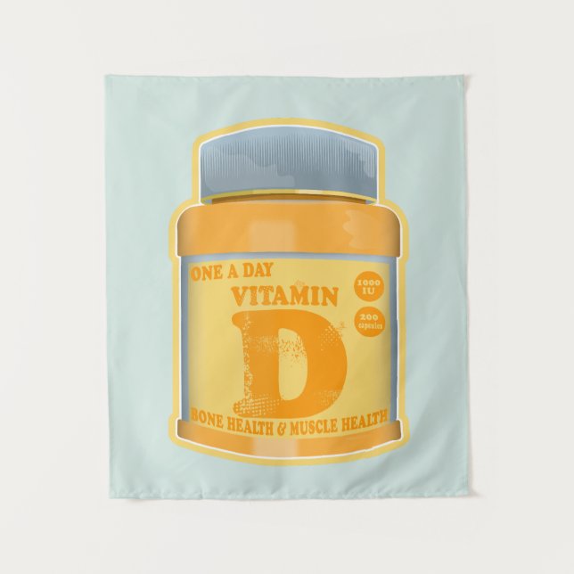 Tenture Vitamine D capsules santé et bien-être (Devant)