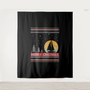 Tenture Voilier Voile Vilant Vilain Noël Vilain Cadeau