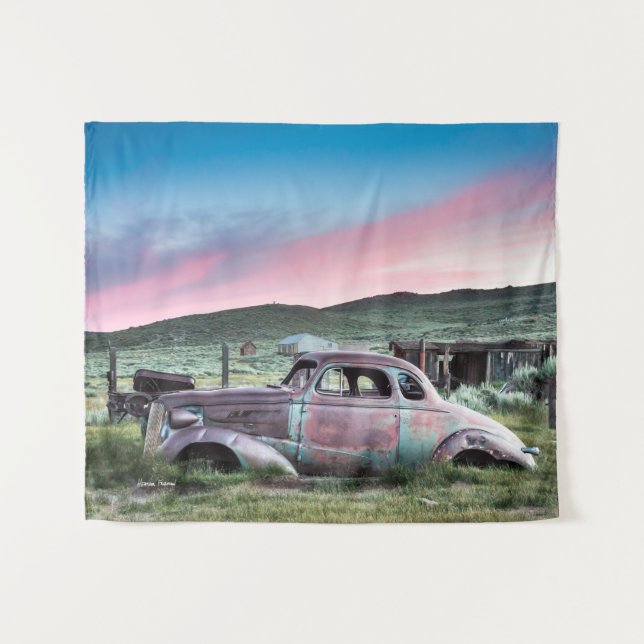 Tenture Voiture abandonnée par ville fantôme de Bodie au (Devant (Horizontal))