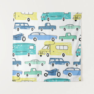 Tenture Voitures de ville et transports dessin animé motif