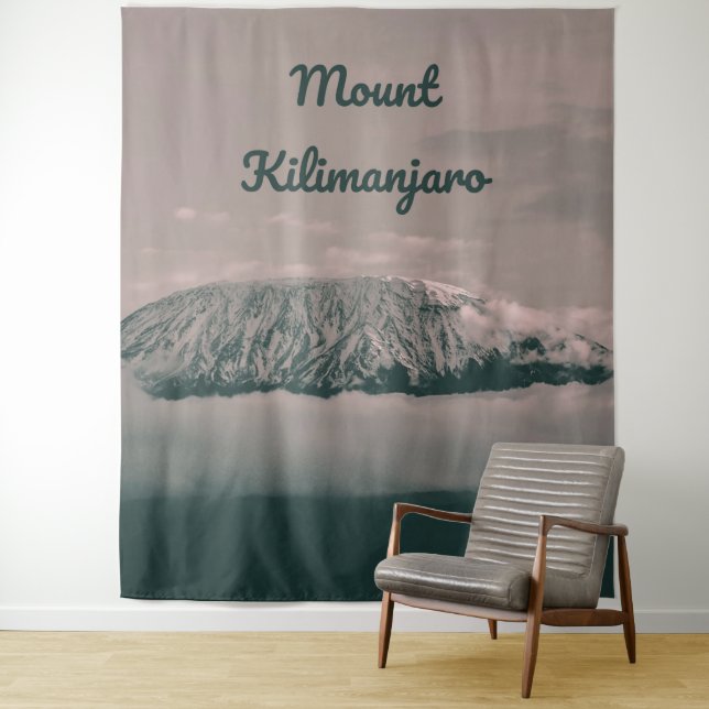 Tenture Volcan de neige du Kilimandjaro en Tanzanie Afriqu (En situation)