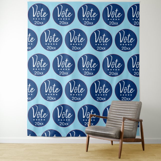 Tenture Vote 2022 Élection Cinq étoiles bleu non-partisan (En situation)