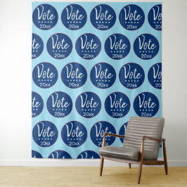 Tenture Votez Élection 2022 Cinq Étoiles Bleu Non Partisan