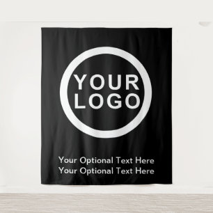 Tenture Votre logo d'entreprise Marque moderne noir arrièr