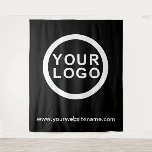 Tenture Votre logo d'entreprise Site Web Noir moderne
