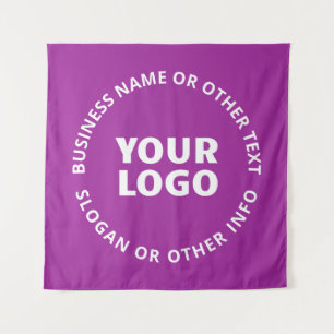 Tenture Votre logo et votre texte personnalisable Violet