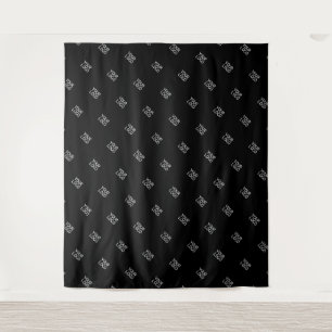 Tenture Votre Motif de logo simple et répétitif   Noir