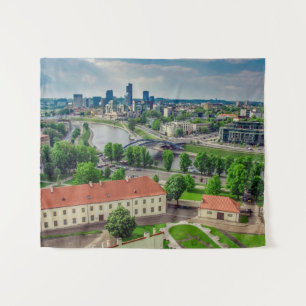 Tenture Vue aérienne de Vilnius, Lituanie