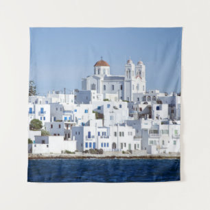 Tenture Vue sur l'île de Paros Village Naoussa