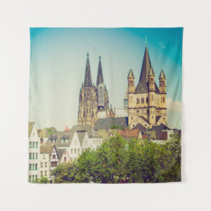 Tenture Vue vintage Koelner Dom Cologne Cathedral à K