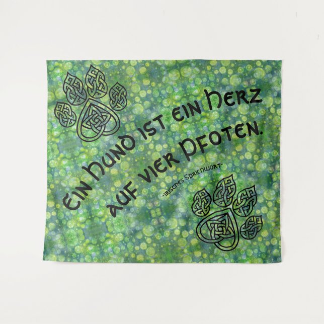 Tenture Wandbehang Celtic avec une maxime (Devant (Horizontal))