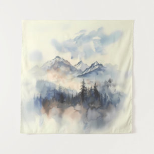 Tenture Watercolor Mountain Vista Tapestry
