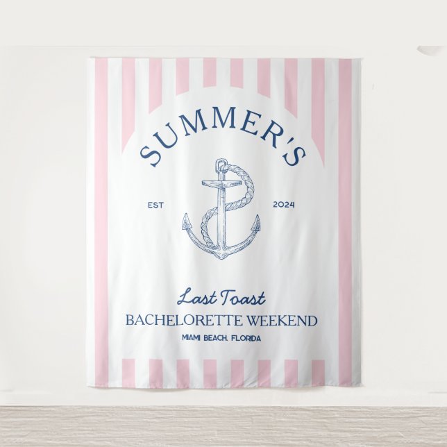 Tenture Week-end de célibataire en bord de mer moderne et  (Devant)