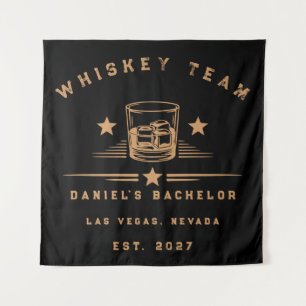 Tenture Week-end de fête de bachelor sur le thème du Whisk