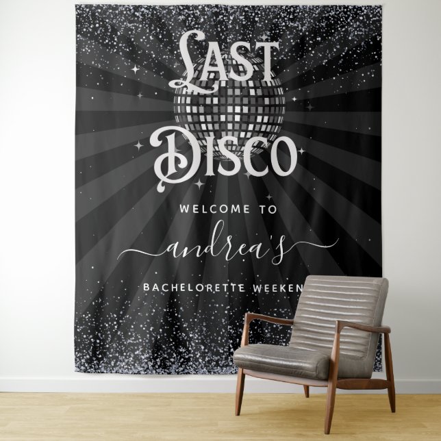 Tenture Week-end de fête de Bachelorette Disco des années  (En situation)