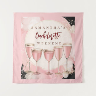 Tenture Week-end de jeune fille moderne champagne rose gir