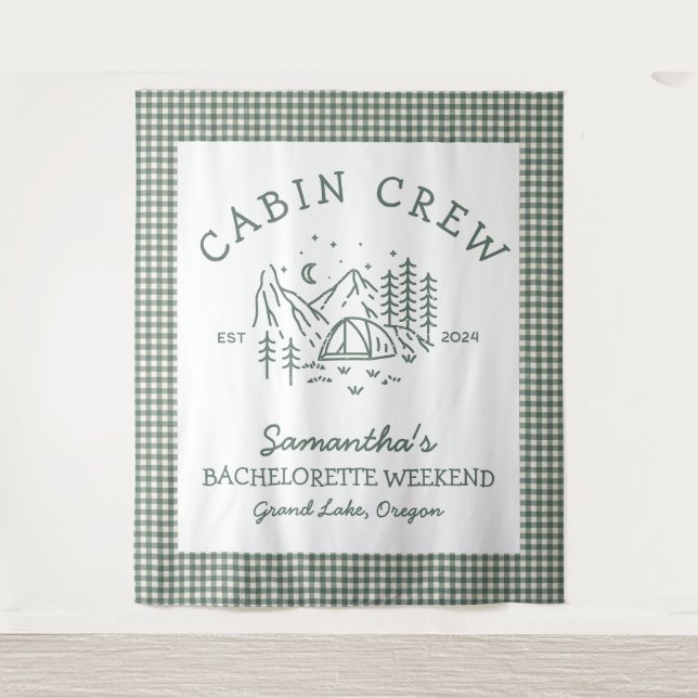 Tenture Week-end EVJF Montagnes (Devant)