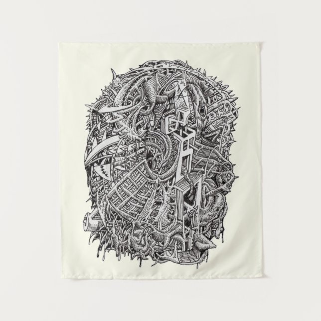 Tenture Weirdhead par Brian Benson (Devant)