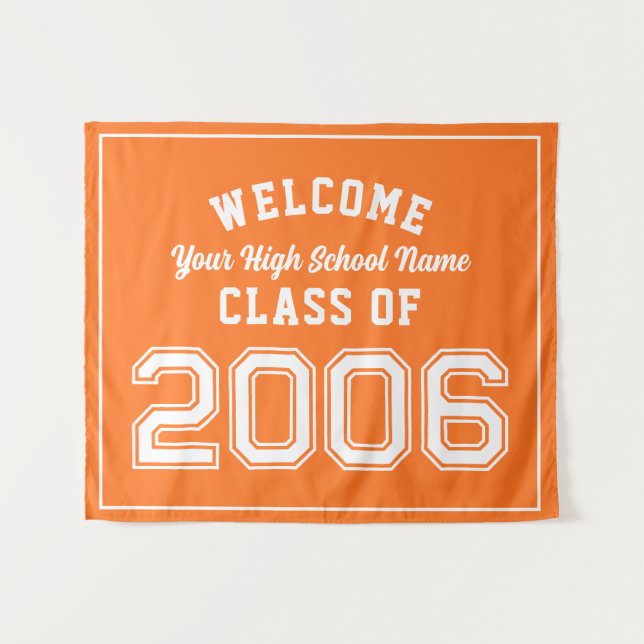 Tenture Welcome Class of 2006, 20 Year Reunion Decor (Devant (Horizontal))