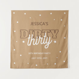Tenture Western Dirty Thirty 30th Birthday Party Backdrop