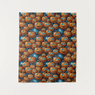 Tenture Whimsical Pumpkin Halloween Wall Tapestry