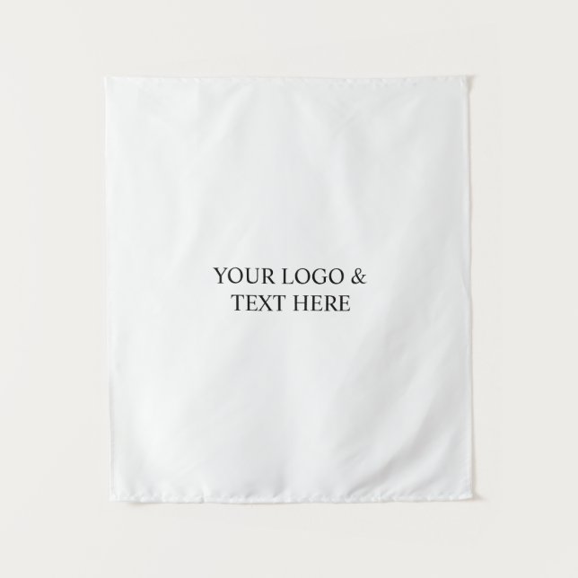 Tenture White Personalized – Your Logo & Text Here (Devant)