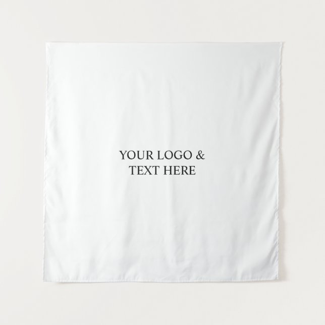 Tenture White Personalized – Your Logo & Text Here (Devant)