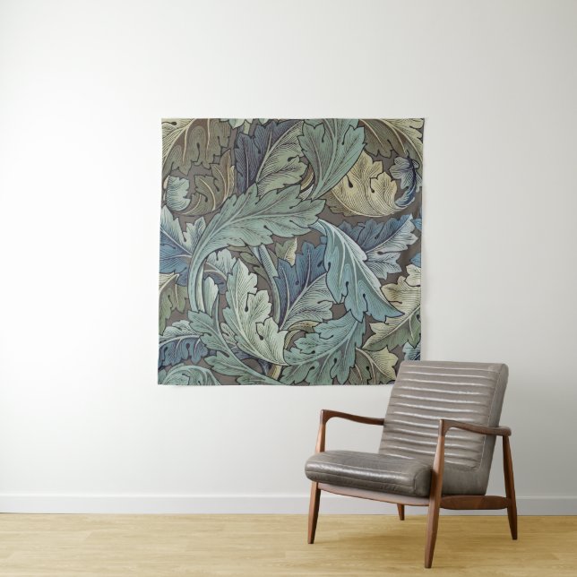 Tenture William Morris Acanthus Sage Fleur Floral Botaniqu (En situation (horizontale))