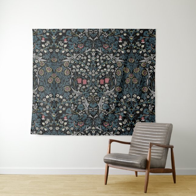 Tenture William Morris Blackthorn Floral Art Nouveau (En situation (horizontale))
