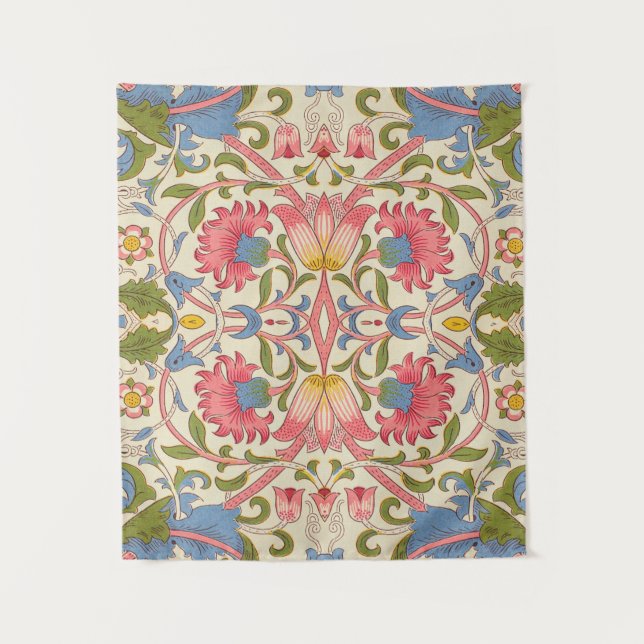 Tenture William Morris Lodden Motif Floral Pastel  (Devant)