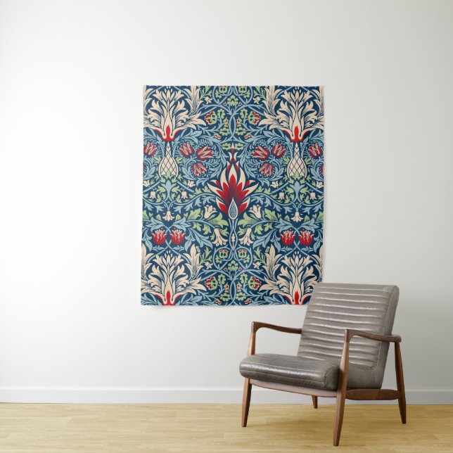 Tenture William Morris Snakeshead Fritillaire Floral Desig (En situation)