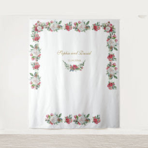 Tenture Winter Garland Xmas Mariage Photo Booth Backdrop