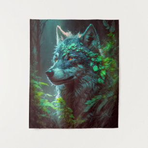 Tenture Wolf Animal Portrait Peinture Faune En Plein Air