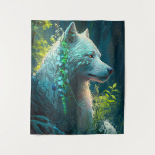 Tenture Wolf Animal Portrait Peinture Faune En Plein Air
