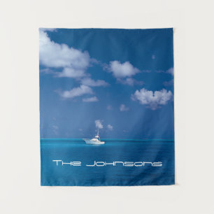 Tenture Yachting dans le bleu