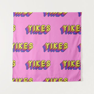 Tenture Yikes Mots : Papier Peint Vintage Rose.