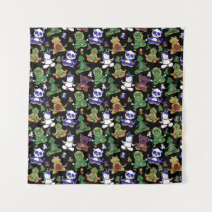 Tenture Yoga pose motif Yoga sans couture motif 45