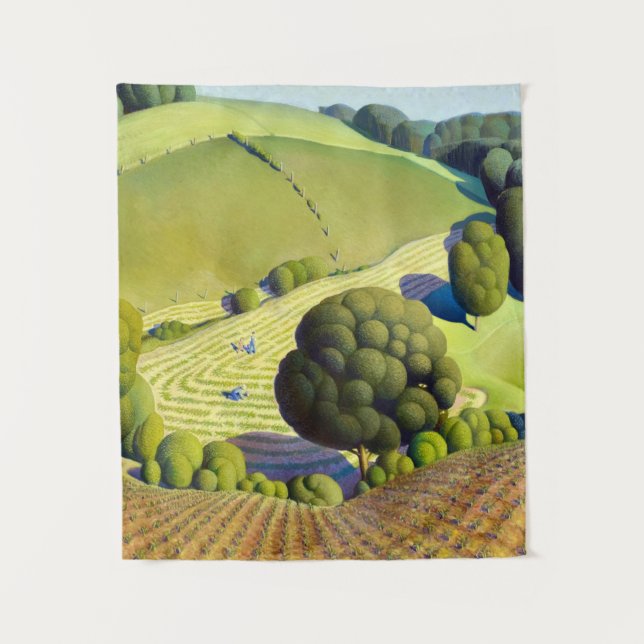 Tenture Young Corn, 1931 par Grant Wood (Devant)