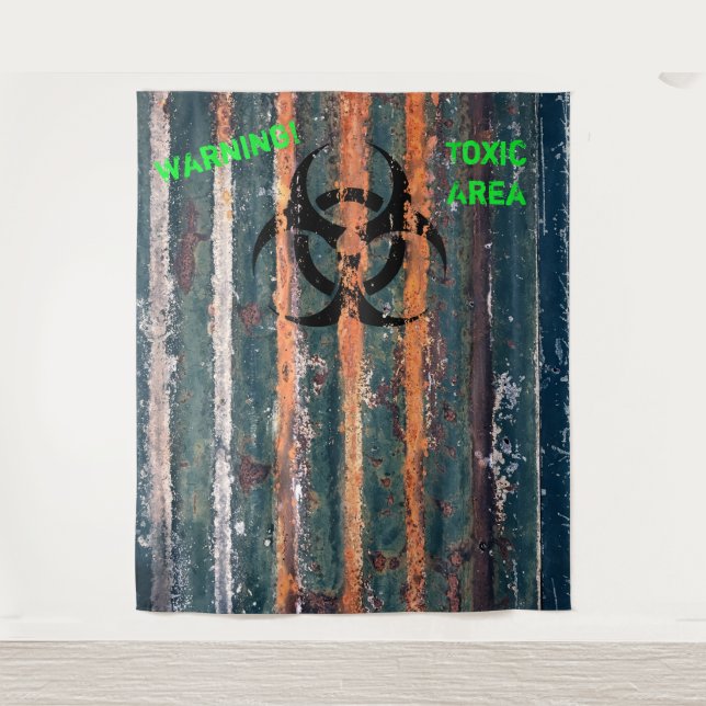 Tenture Zone Toxique Zombie Costume Party Photo Halloween (Devant)