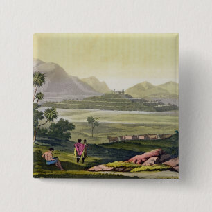 Teocalli, der große Tempel bei Tenochtitlan, Button