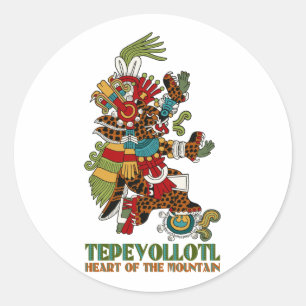 Tepeyollotl Runder Aufkleber