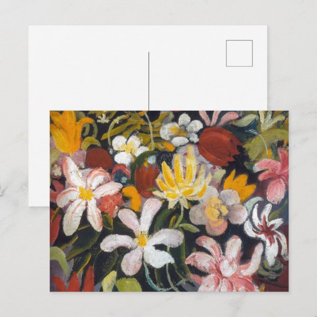 Teppich aus Blume | Auguste Macke | Postkarte (Vorne/Hinten)