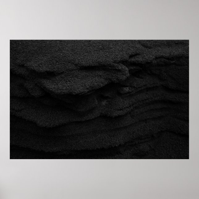 Teppich aus schwarzem und grauem Bereich Poster (Vorne)