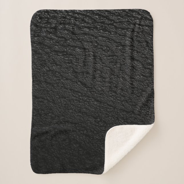 Teppich aus schwarzem und grauem Bereich Sherpadecke (Vorderseite)