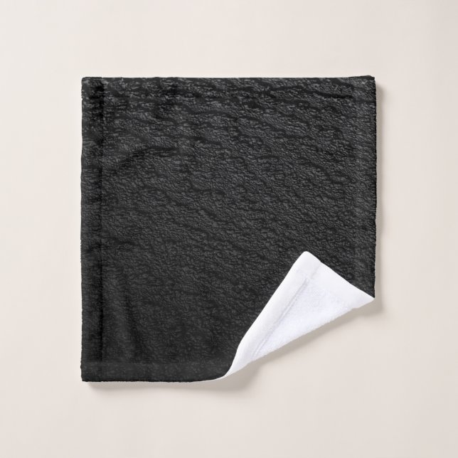 Teppich aus schwarzem und grauem Bereich Waschlappen (Waschlappen)