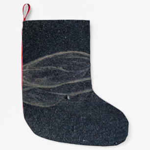 Teppich aus schwarzem und weißem Bereich Kleiner Weihnachtsstrumpf